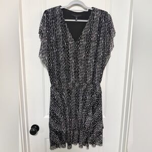 White House Black Market Monochrome Midi Dress